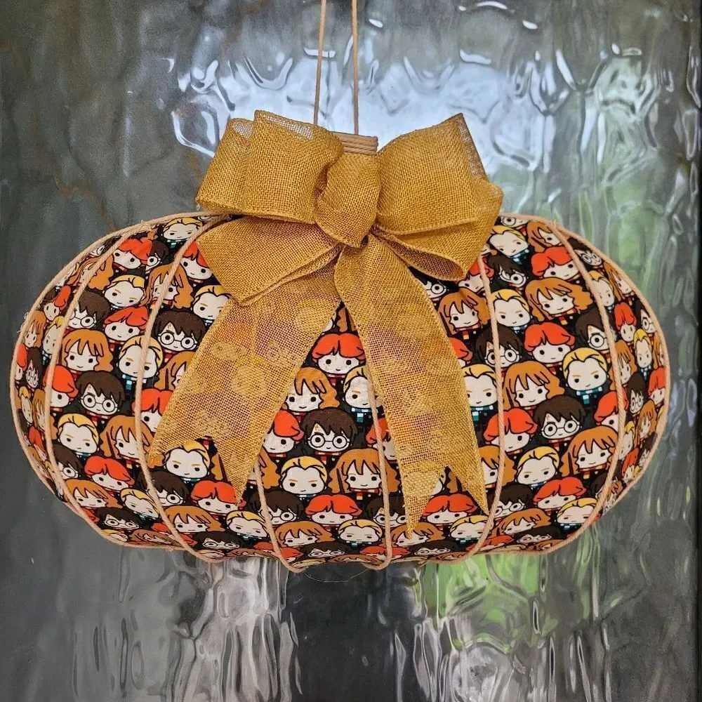 Harry Potter pumpkin Halloween wreath
